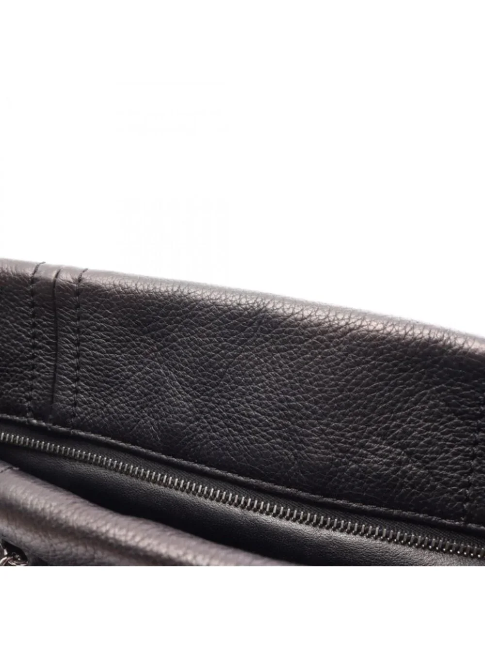 Chanel Tote CC Logo Black Leather Chain